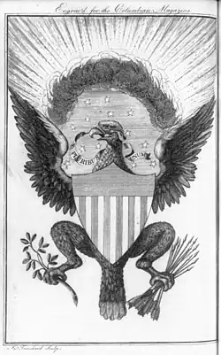Depiction of the Great Seal of the United States, by James Trenchard, 1786