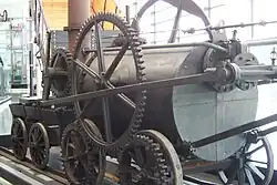 Image 1A replica of Trevithick's steam engine at the National Waterfront Museum in Swansea, Wales (from Rail transport)