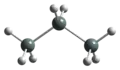 Ball and stick model of trisilane