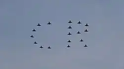 18 Typhoons formed the shape of a “CR” - standing for “Charles Rex”.