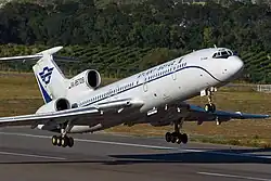 A Tupolev Tu-154 at Gelendzhik Airport in 2010.