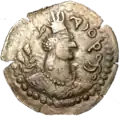 Another coin example with the Bactrian legend "Srio Shaho" ("Lord King").