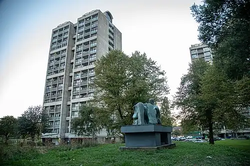 Brandon Estate tower block featured in the series