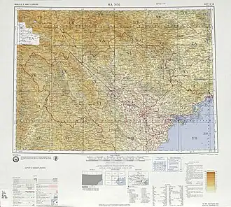 From the International Map of the World and Operational Navigation Chart, late 20th century - West