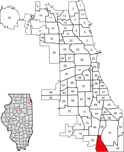 Location within the city of Chicago
