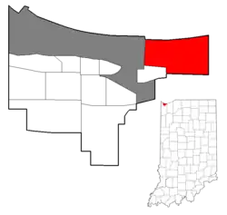 Location within the city of Gary