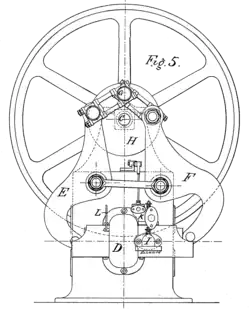 Patent drawing of the Atkinson "Differential Engine", 1882