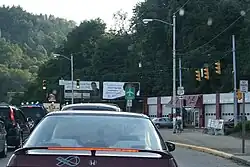 U.S. 52 & SR 139 intersection in New Boston. The Greater Portsmouth Regional Airport is 10 miles (16 km) north of this location.