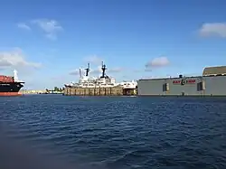 The ship's new paint job revealed