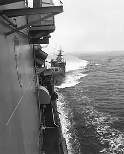 Mirka I-class frigate SKR-6 colliding with USS Caron