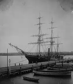 USS Essex training midshipmen at Annapolis, ca. 1893-1896