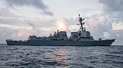 USS Ralph Johnson's sea trial on 18 July 2017