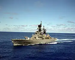 A port bow view of Reeves. (1991)