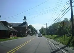 Westbound US 22 in Geeseytown