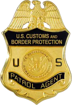 Badge of a CBP Patrol Agent