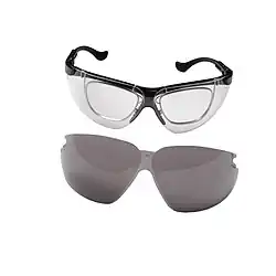 U.S. Military Combat Eye Protection (MCEP) glasses with an inserted optional prescription lens carrier.[7]