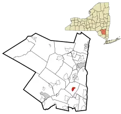 Location in Ulster County and the State of New York.