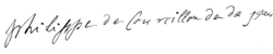 Signature Philippe de Courcillon de Dangeau (1638–1720)