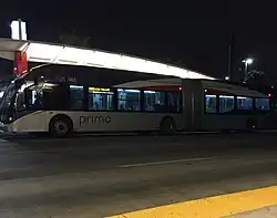 Prímo Bus Departing the Northbound Mary Louise Station to The Medical Center T/C