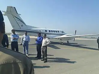 Super King Air B200 of the Uttar Pradesh Government at Marhamtabad Airstrip