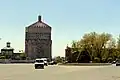 The church as seen between the Gevorkian Seminary and the Gate of Vazgen I
