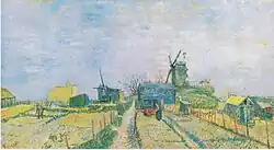Vegetable Gardens in Montmartre: La Butte Montmartre 1887 Van Gogh Museum, Amsterdam (F346)