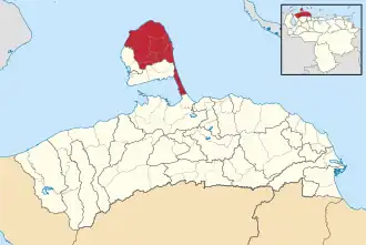 Location in Falcón