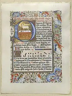 Example of book illumination produced at the Abbey by nun Marie-Louise Lemaire