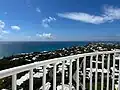 View of the ocean from the top of Gibbs Hill Lighthouse