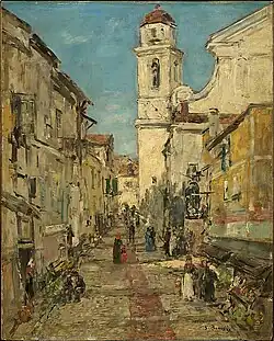 Villefranche (1892), oil on panel, 16 1/8 x 12 7/8 in. (41 x 32.7 cm) Frame: 22 3/4 × 19 3/4 × 2 5/8 in. (57.8 × 50.2 × 6.7 cm), Clark Art Institute