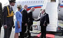 Vladimir Putin arrives in Finland
