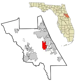 Location in Volusia County and the state of Florida