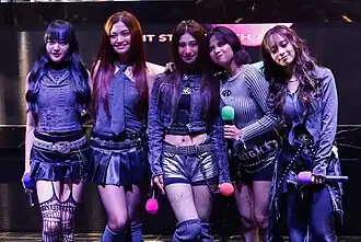 Vvink in 2025 (left to right): Jean, Angelika, Ayaka, Odri, and Mariel