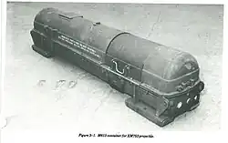 W79 (XM753) nuclear artillery projectile in its storage container