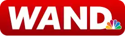 A red rounded rectangle with the white letters W A N D large in a sans serif and the NBC peacock overlapping the D in the lower right corner.