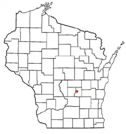 Location of Princeton, Wisconsin
