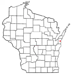 Location of West Kewaunee, Wisconsin