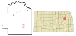 Location within Wabaunsee County and Kansas