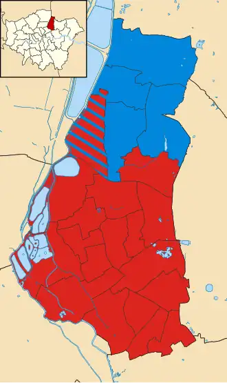 Waltham Forest 2022 results map
