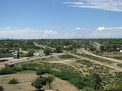 View looking West (Here greenry is primarily due to the irrigation canal passing on the outskirts.)