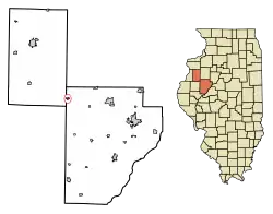 Location of Avon in Warren County, Illinois.