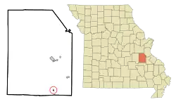 Location of Caledonia, Missouri