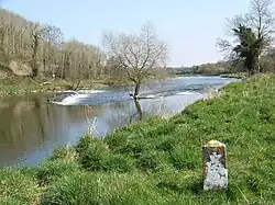 A weir on the River Boyne near Stackallen