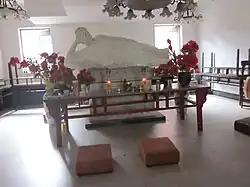 Statue of reclining Buddha.