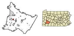 Location of Jeannette in Westmoreland County, Pennsylvania.