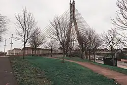 Pedestrian entrance on the northern side of the bridge