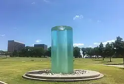 Water fountain in front of the William P. Clements Jr. University Hospital