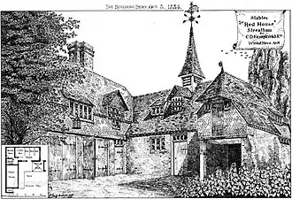 Stables for The Red House, Streatham, London, 1884