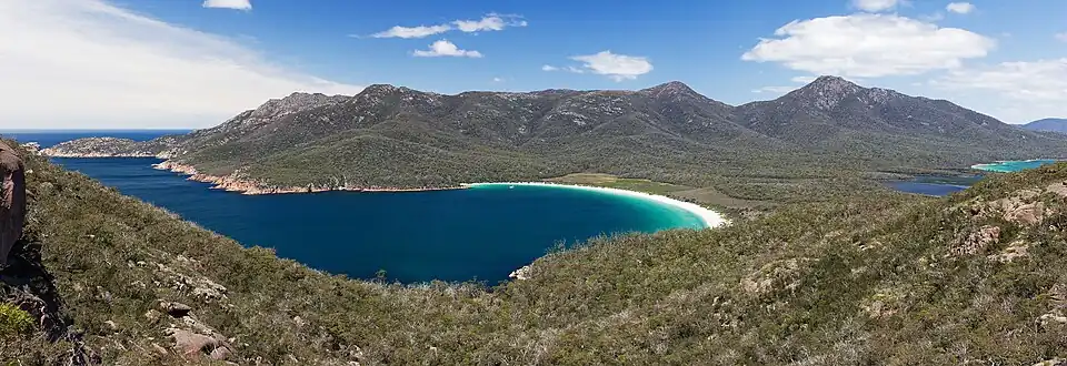Wineglass Bay from Lookout crop