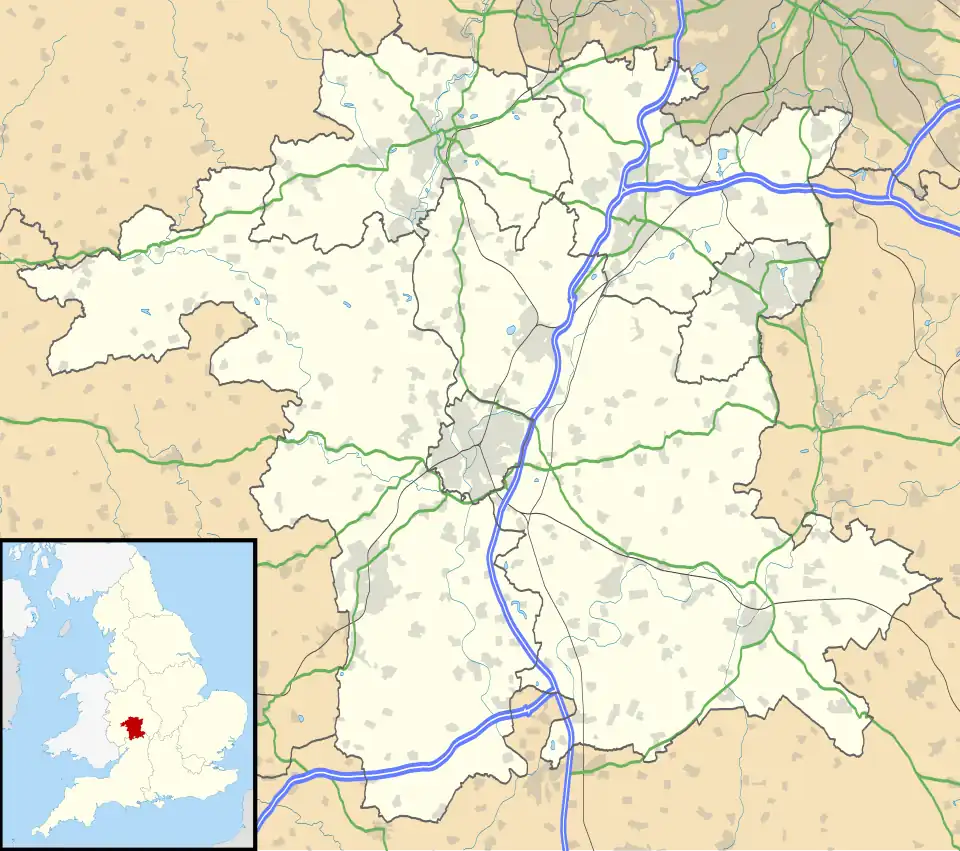 Tardebigge is located in Worcestershire